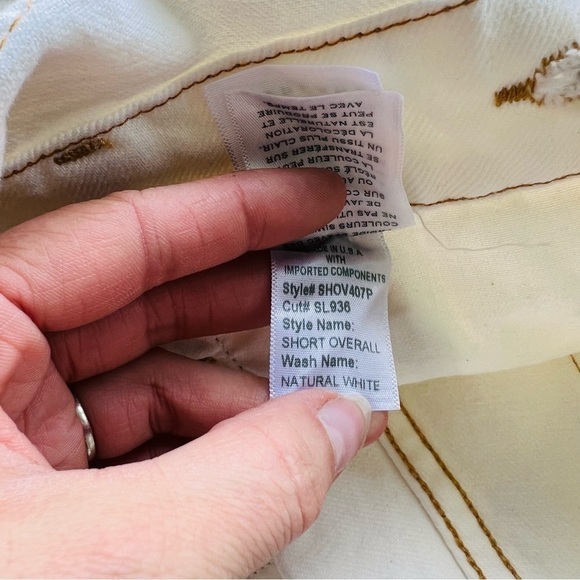 SLVRLAKE NWT Overall Shorts in Natural White Small - Picture 10 of 12